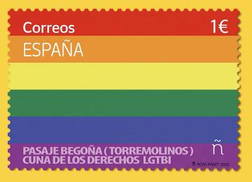 Sello de Correos en homenaje al día del Orgullo.